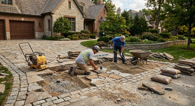 Brick Driveway Repair in Bismarck, ND