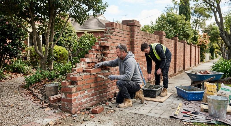 Brick Fence Repair in Bismarck, ND