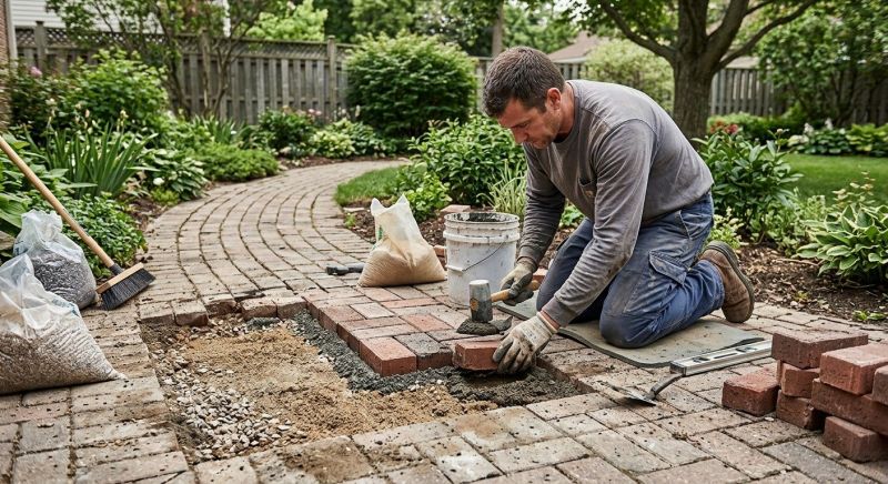 Brick Pathway Repair in Bismarck, ND