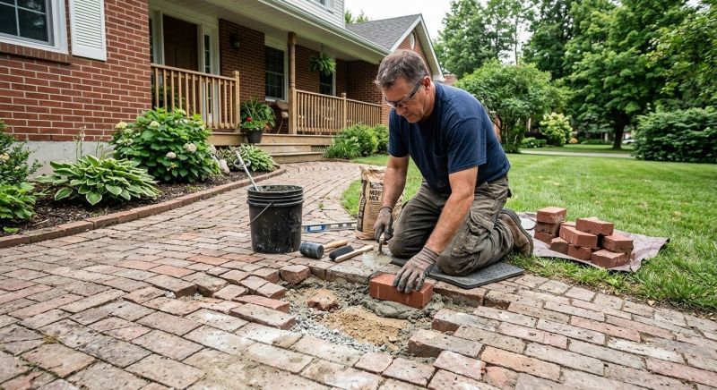 Brick Pathway Repair in Bismarck, ND