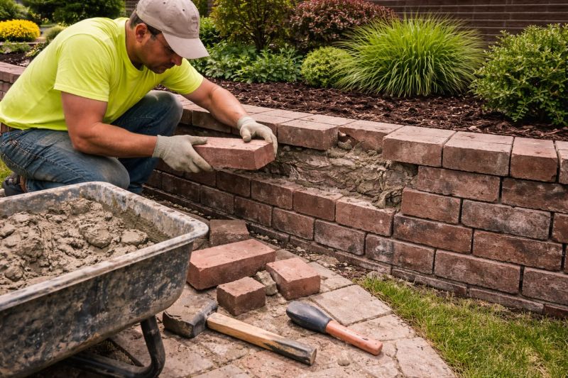 Brick Retaining Wall Repair in Bismarck, ND