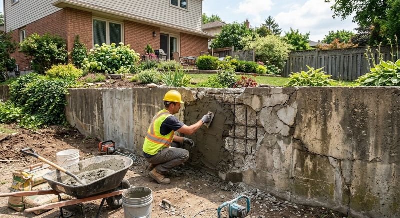 Brick Retaining Wall Repair in Bismarck, ND