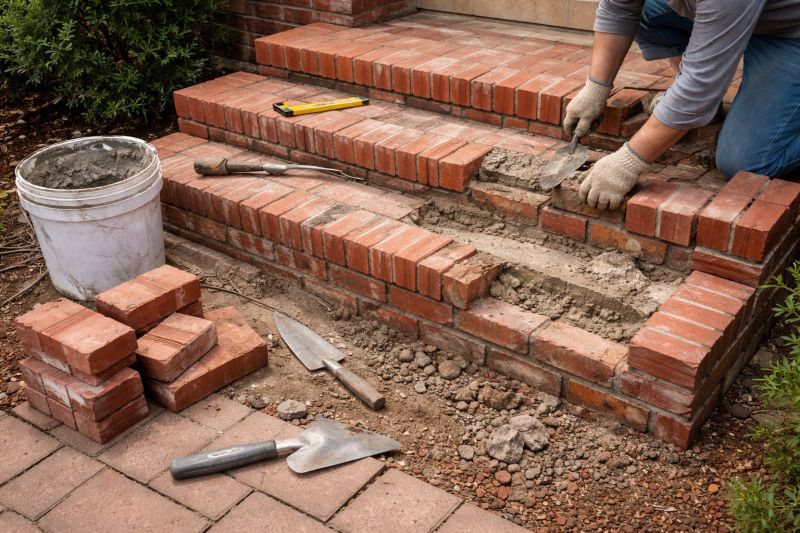 Brick Stairs Repair in Menoken, ND