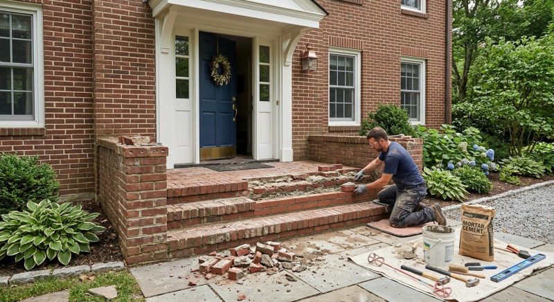 Brick Steps Repair in Bismarck, ND