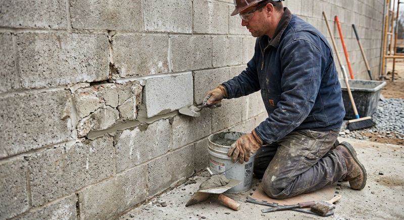 Cement Block Repair in Bismarck, ND