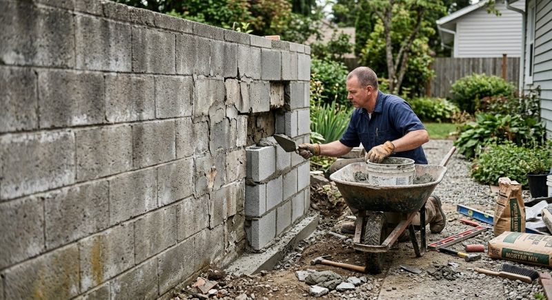 Cinder Block Repair in Bismarck, ND
