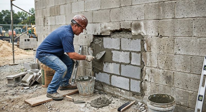 Cinder Block Repair in Bismarck, ND