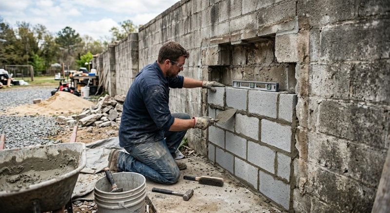 Cinder Block Repair in Bismarck, ND