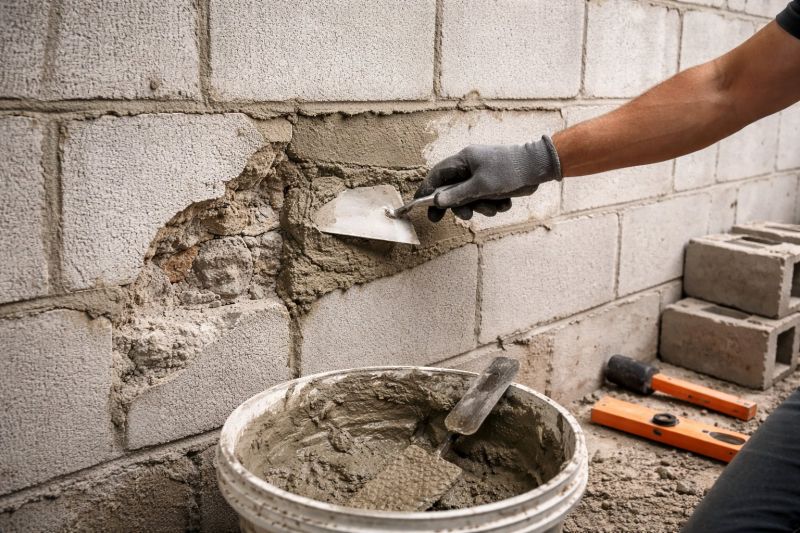 Cinder Block Wall Repair in Bismarck, ND
