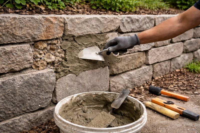 Rock Wall Repair in Bismarck, ND