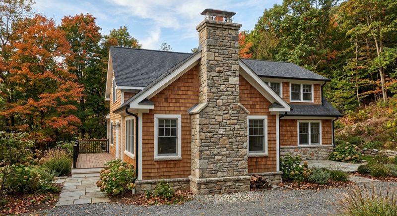 Stone Chimney Installation in Mandan, ND