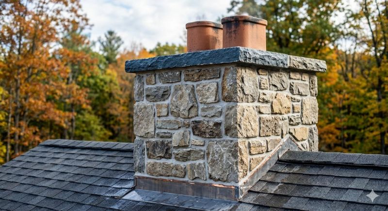 Stone Chimney Installation in Menoken, ND